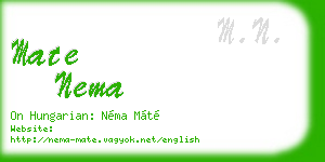 mate nema business card
